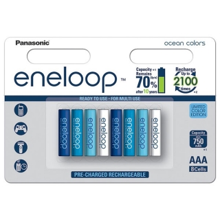 Panasonic Eneloop AAA 8ks Ocean Colors