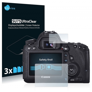 Savvies SU75 UltraClear ochranná fólia LCD (3 páry) pre Canon 6D