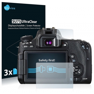 Savvies SU75 UltraClear ochranná fólia LCD (3 páry) pre Canon 760D