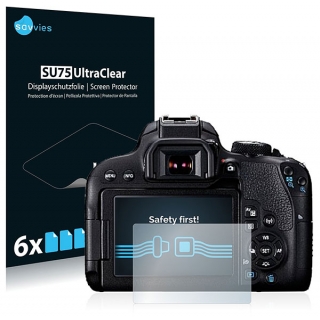 Savvies SU75 UltraClear ochranná fólia LCD 6ks pre Canon 800D