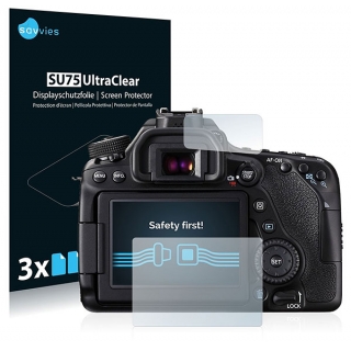 Savvies SU75 UltraClear ochranná fólia LCD (3 páry) pre Canon 80D