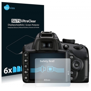 Savvies SU75 UltraClear ochranná fólia LCD 6ks pre Nikon D3200