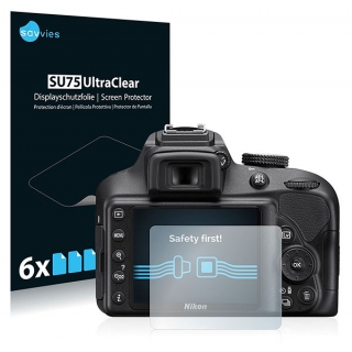 Savvies SU75 UltraClear ochranná fólia LCD 6ks pre Nikon D3400